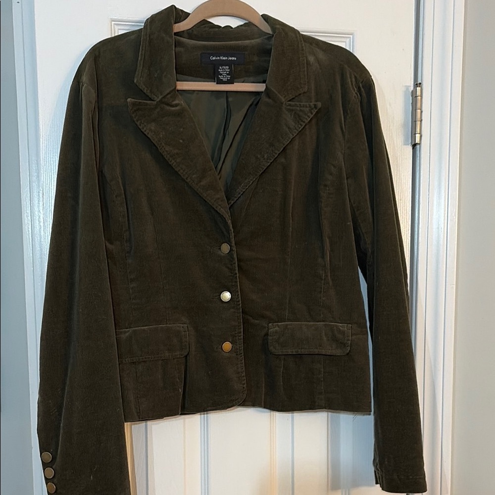 Calvin Klein Women’s Green Corduroy Jacket